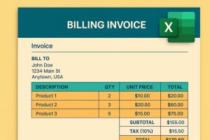 BILLING INVOICE WITH TAX CALCULATION IN EXCEL